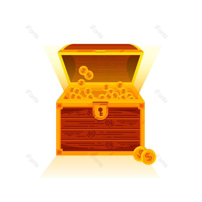 金币图片,奖金元素,宝箱PNG,礼物免抠素材